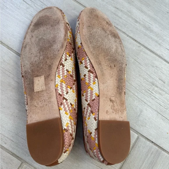 Tory Burch Woven Flats - Pink, Brown, and Cream - Picture 2 of 8